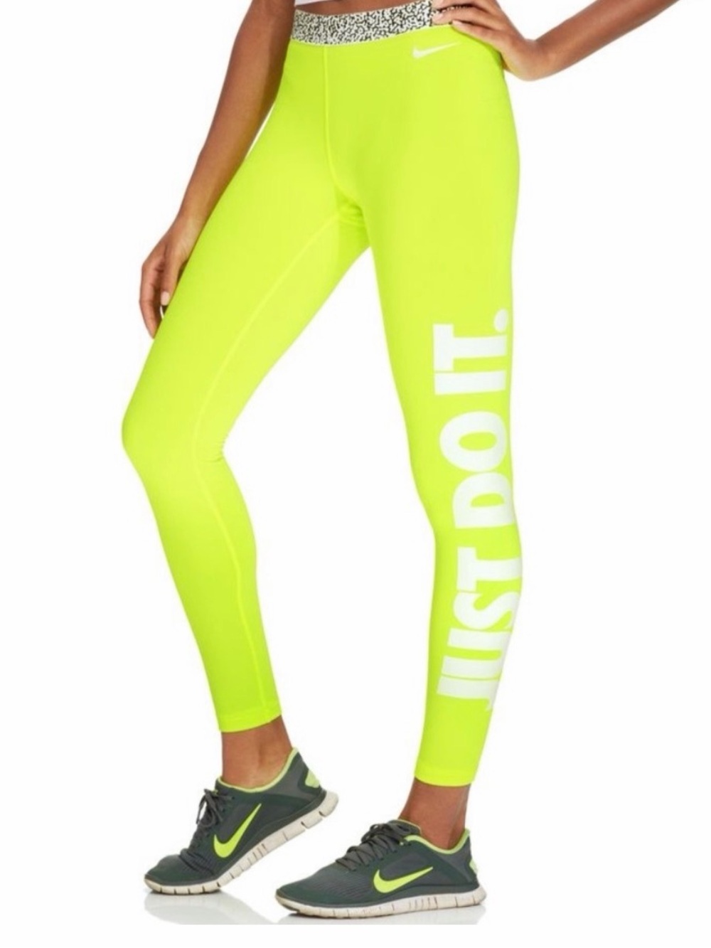 Nike | Women’s | Dri-Fit Hyperwarm Leggings | Neon Yellow | Size S